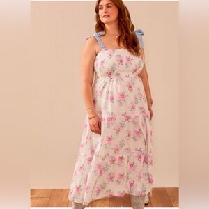 ✨ NWT Arula Gemma Floral Smocked Maxi Dress – Size 1X ✨